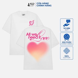 ÁO ALL WE NEED IS LOVE màu trắng