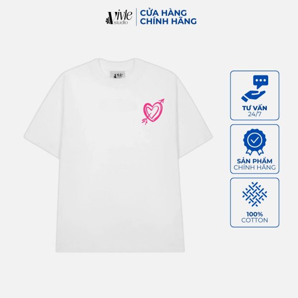 Mặt trước áo ALL WE NEED IS LOVE màu trắng