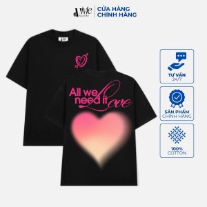 ÁO ALL WE NEED IS LOVE màu đen