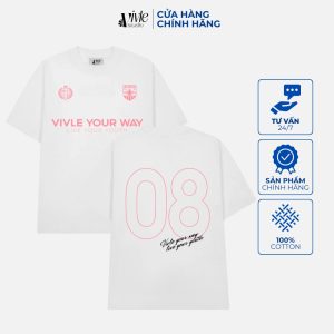 Áo VIVLE YOUR WAY SỐ 08 màu trắng
