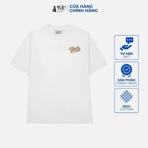 Mặt trước áo IN CHỮ VIVLE STUDIO màu trắng