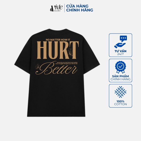 Mặt sau áo HURT màu đen