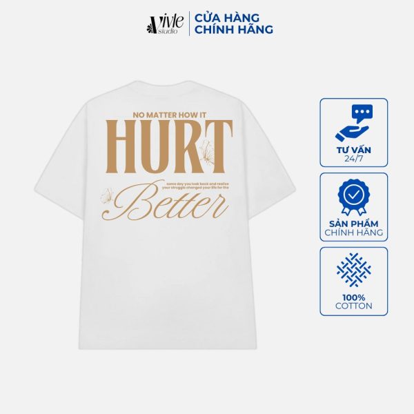 Mặt sau áo HURT màu trắng