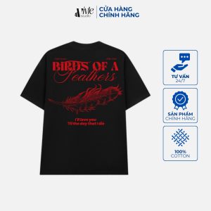 Mặt sau áo BIRDS OF A FEATHERS màu đen