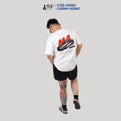 Cách phối đồ nam giới trẻ-áo phông trắng với quần short