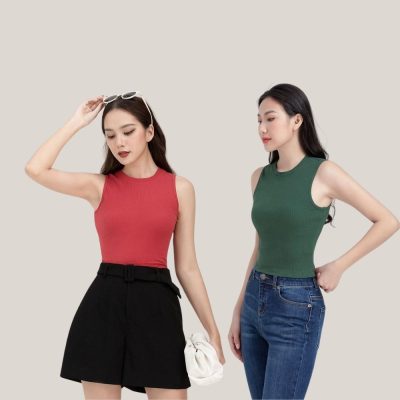 Áo đôi nữ bạn thân mùa hè-Áo sát nách