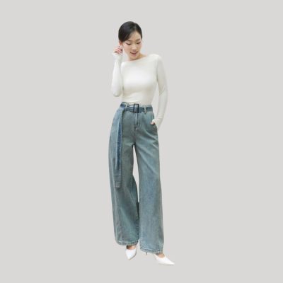Người béo bụng nên mặc gì-Quần ống rộng