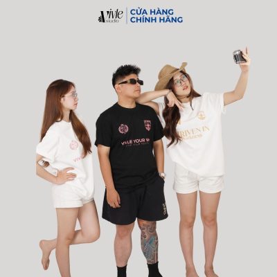 Dress code trắng đen-Áo phông quần short