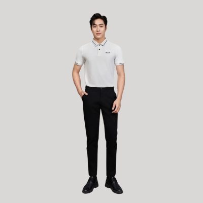 Dress code trắng đen-Áo polo quần âu